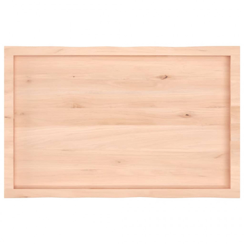 Blat stołu, 100x60x(2-4)cm surowy, lity dąb naturalną krawędzią