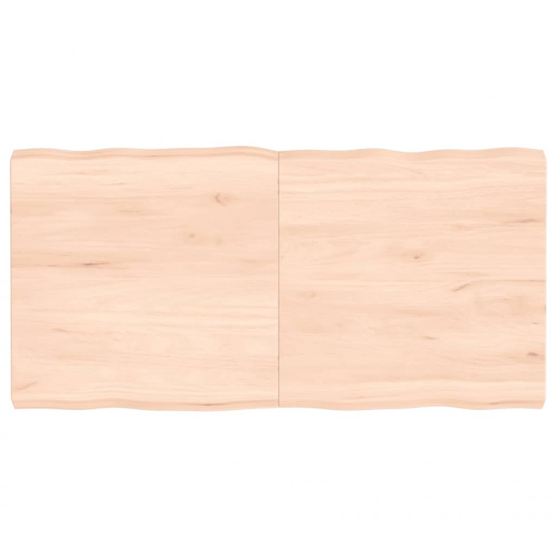 Blat stołu, 120x60x(2-6)cm, surowy lity dąb naturalną krawędzią