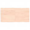 Blat stołu, 120x60x(2-6)cm, surowy lity dąb naturalną krawędzią