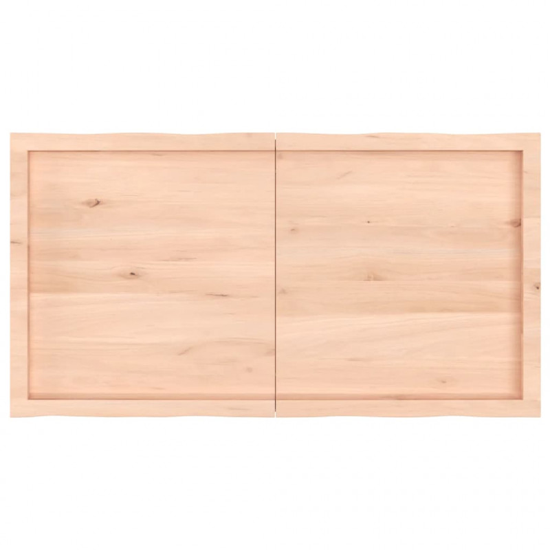 Blat stołu, 120x60x(2-6)cm, surowy lity dąb naturalną krawędzią