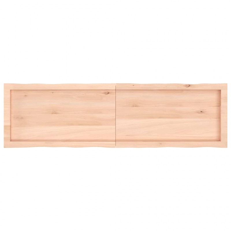 Blat stołu, 140x40x(2-6)cm surowy, lity dąb naturalną krawędzią