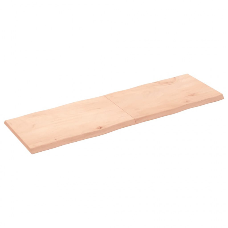 Blat stołu, 160x50x(2-4)cm surowy, lity dąb naturalną krawędzią