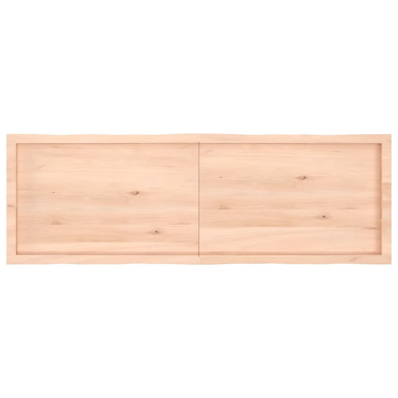 Blat stołu, 160x50x(2-4)cm surowy, lity dąb naturalną krawędzią