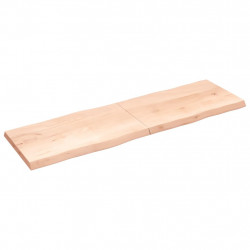 Blat stołu, 200x60x(2-6)cm, surowy lity dąb naturalną krawędzią