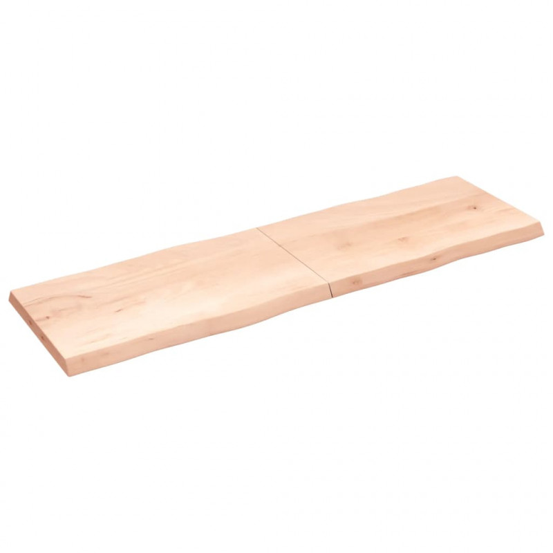 Blat stołu, 200x60x(2-6)cm, surowy lity dąb naturalną krawędzią