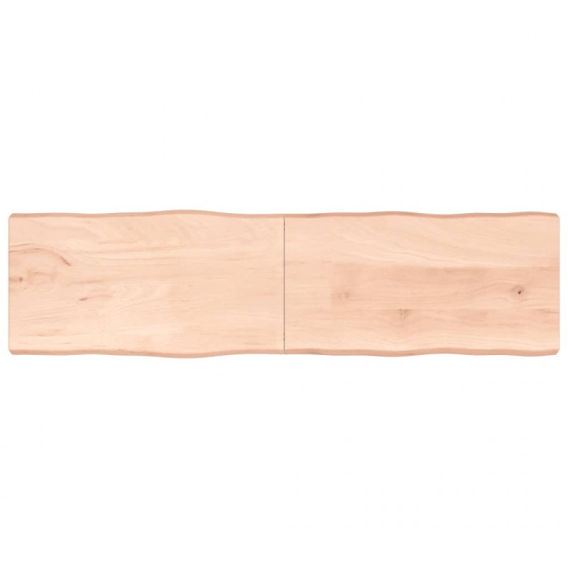 Blat stołu, 220x60x(2-6)cm, surowy lity dąb naturalną krawędzią