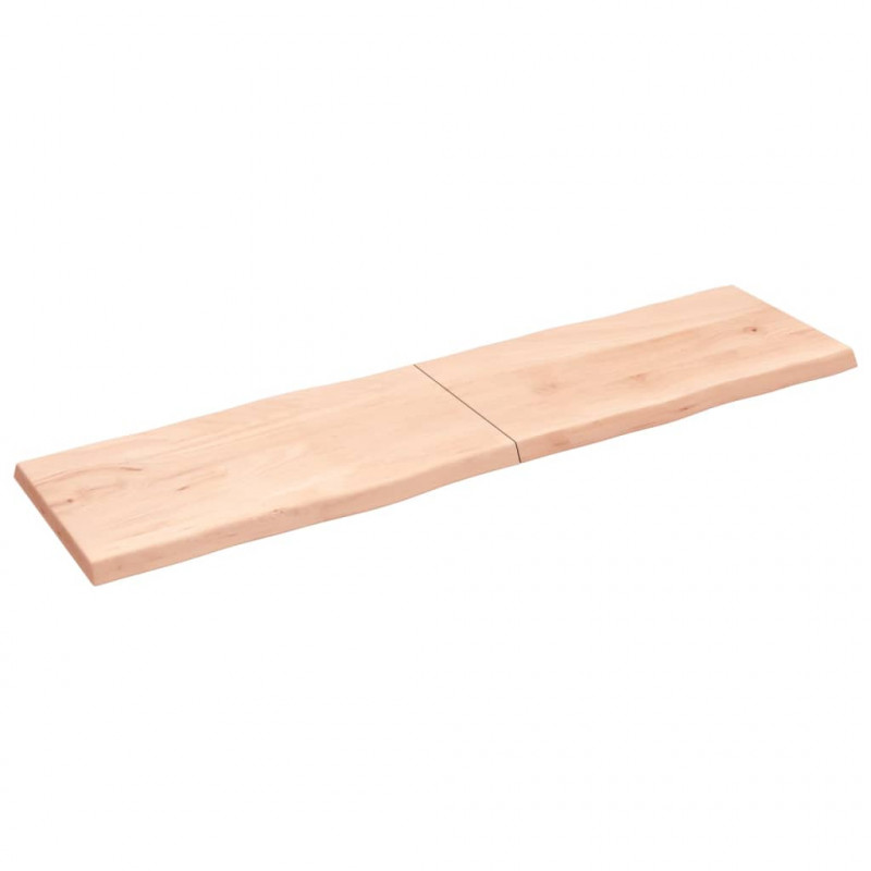 Blat stołu, 220x60x(2-6)cm, surowy lity dąb naturalną krawędzią