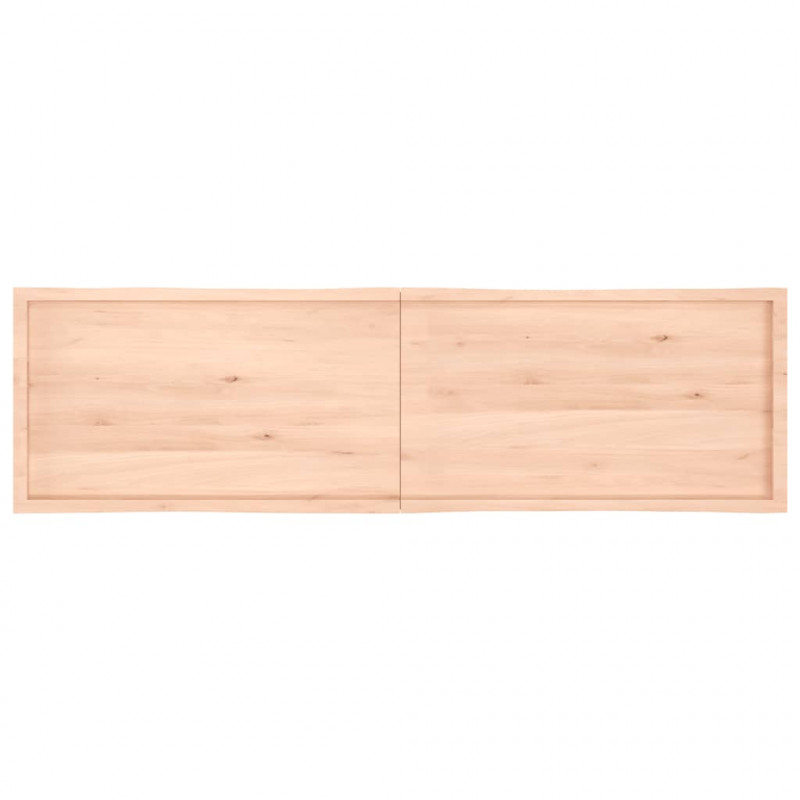 Blat stołu, 220x60x(2-6)cm, surowy lity dąb naturalną krawędzią