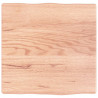 Blat jasnobrązowy 40x40x(2-4) cm, drewno z naturalną krawędzią