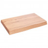 Blat, jasnobrązowy 60x40x(2-6) cm drewno z naturalną krawędzią