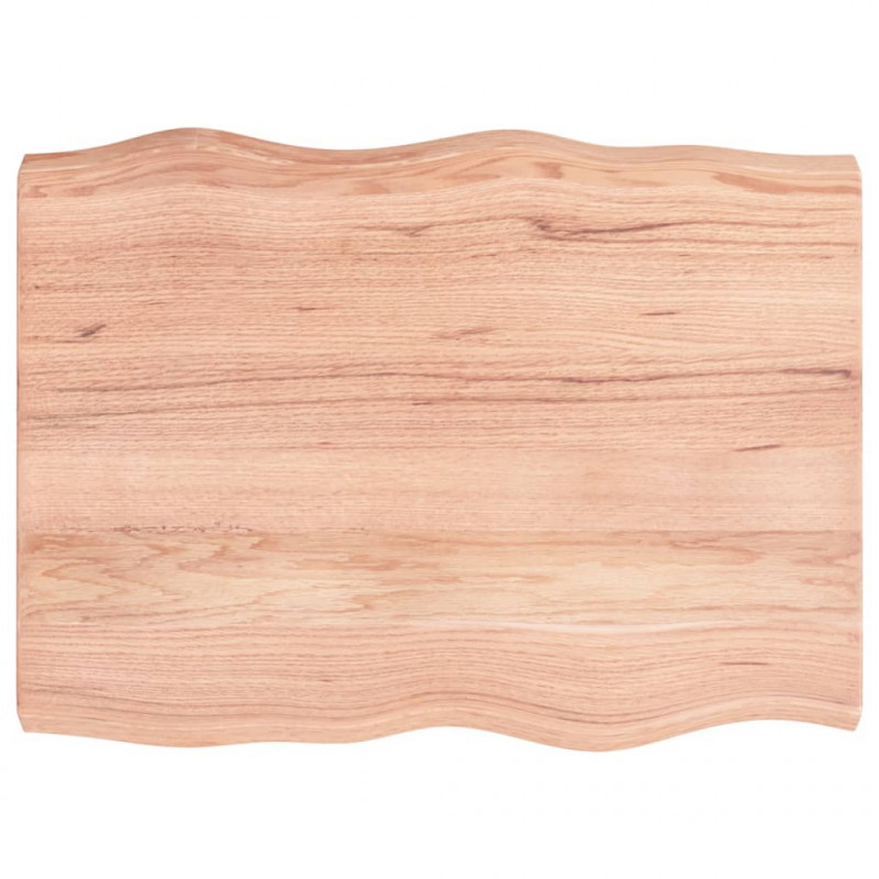 Blat, jasnobrązowy 80x60x(2-6) cm drewno z naturalną krawędzią