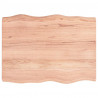 Blat, jasnobrązowy 80x60x(2-6) cm drewno z naturalną krawędzią