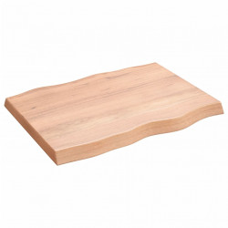 Blat, jasnobrązowy 80x60x(2-6) cm drewno z naturalną krawędzią