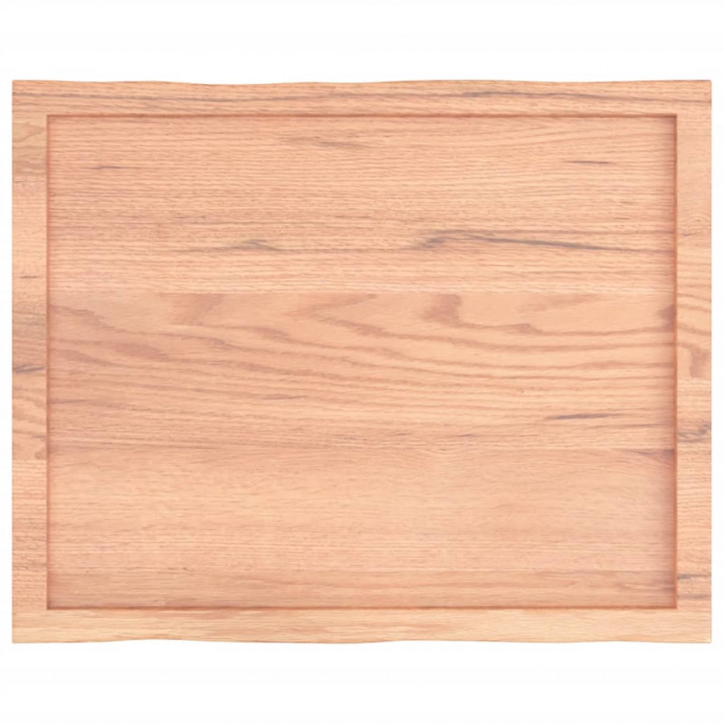Blat, jasnobrązowy 80x60x(2-6) cm drewno z naturalną krawędzią