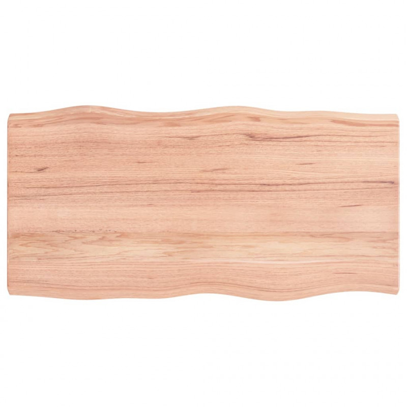 Blat, jasnobrązowy 100x50x(2-6)cm drewno z naturalną krawędzią