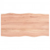 Blat, jasnobrązowy 100x50x(2-6)cm drewno z naturalną krawędzią