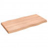 Blat, jasnobrązowy 100x50x(2-6)cm drewno z naturalną krawędzią