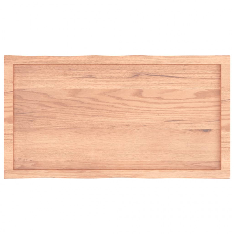 Blat, jasnobrązowy 100x50x(2-6)cm drewno z naturalną krawędzią