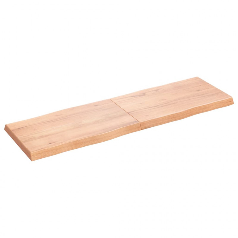 Blat, jasnobrązowy 160x50x(2-6) cm drewno z naturalną krawędzią