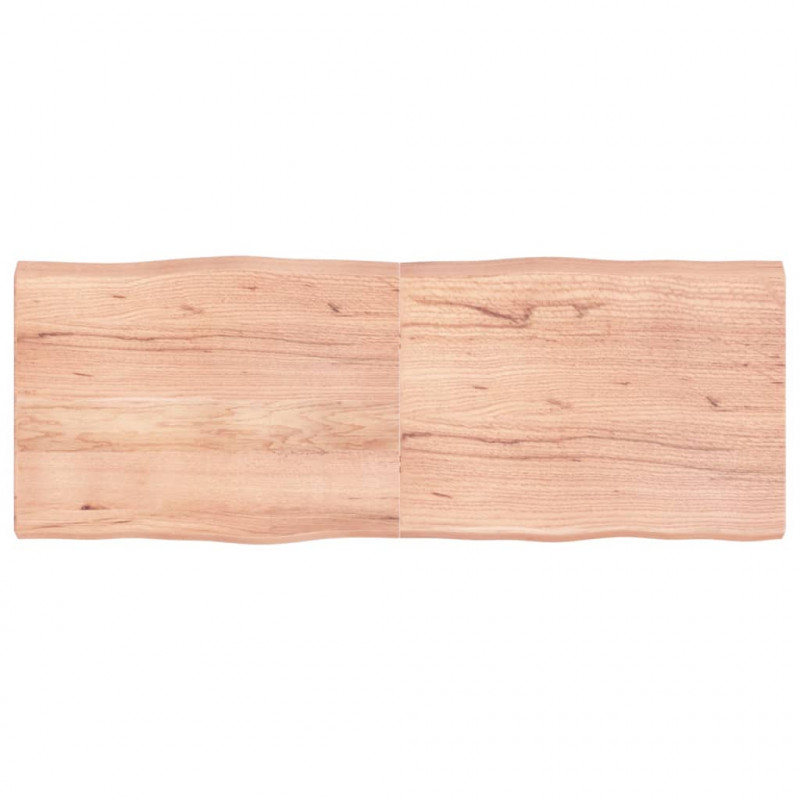 Blat, jasnobrązowy 160x60x(2-6) cm drewno z naturalną krawędzią