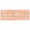 Blat, jasnobrązowy 160x60x(2-6) cm drewno z naturalną krawędzią