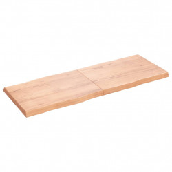 Blat, jasnobrązowy 160x60x(2-6) cm drewno z naturalną krawędzią