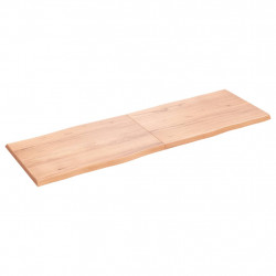 Blat, jasnobrązowy 180x60x(2-4)cm drewno z naturalną krawędzią