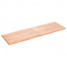 Blat, jasnobrązowy 180x60x(2-4)cm drewno z naturalną krawędzią