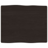 Blat, ciemnobrązowy 60x50x(2-4) cm drewno z naturalną krawędzią