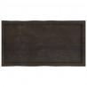 Blat, ciemnobrązowy 100x50x(2-6)cm drewno z naturalną krawędzią