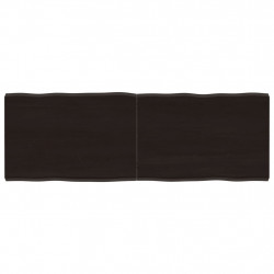 Blat ciemnobrązowy 140x50x(2-4) cm drewno z naturalną krawędzią
