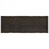 Blat ciemnobrązowy 140x50x(2-4) cm drewno z naturalną krawędzią