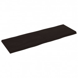 Blat ciemnobrązowy 180x60x(2-6) cm drewno z naturalną krawędzią