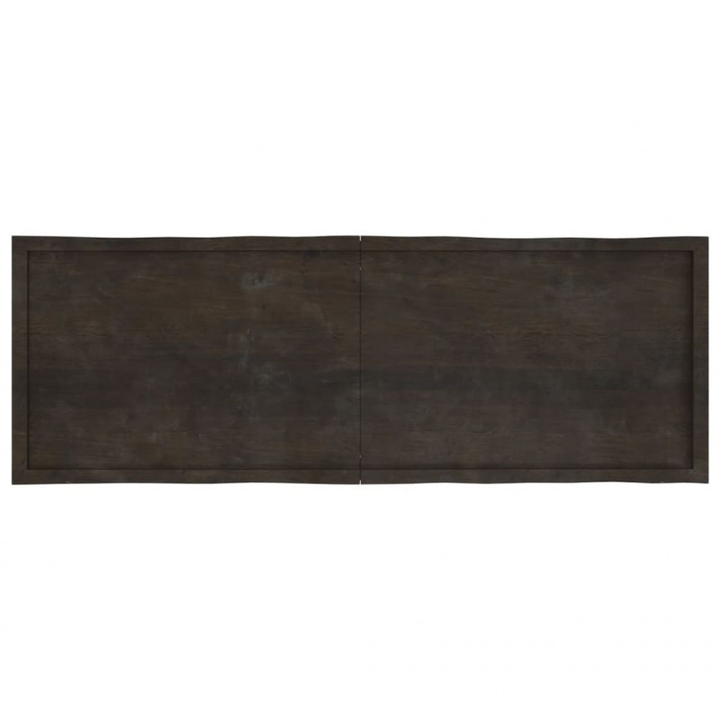 Blat ciemnobrązowy 180x60x(2-6) cm drewno z naturalną krawędzią
