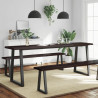 Blat ciemnobrązowy 200x60x(2-6) cm drewno z naturalną krawędzią