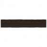 Blat ciemnobrązowy 220x40x(2-6) cm drewno z naturalną krawędzią