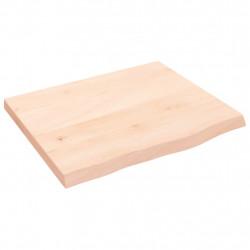 Blat stołu, 60x50x(2-4) cm, surowe lite drewno dębowe
