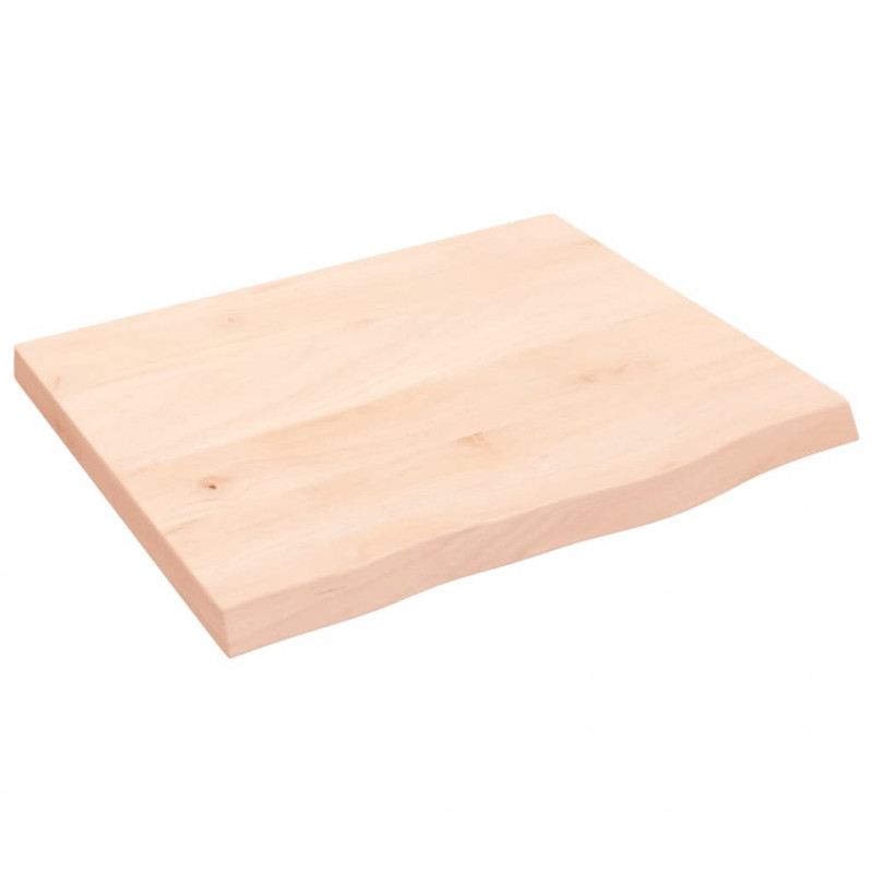 Blat stołu, 60x50x(2-4) cm, surowe lite drewno dębowe