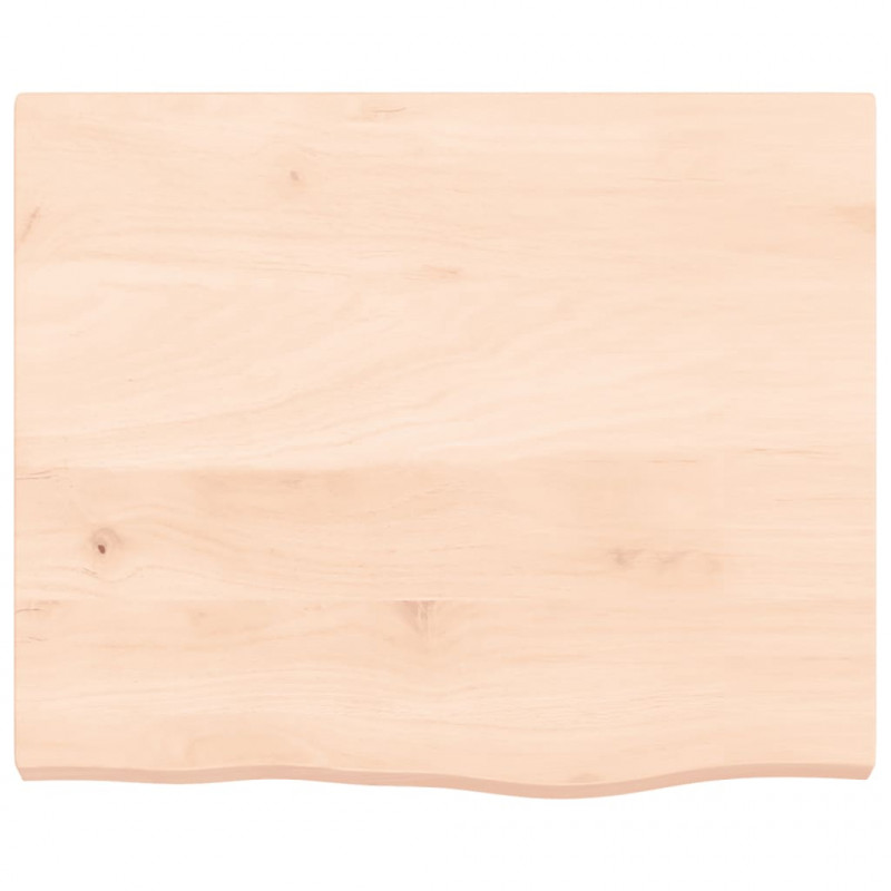 Blat stołu, 60x50x(2-4) cm, surowe lite drewno dębowe