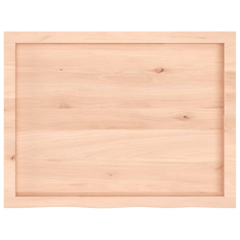Blat stołu, 80x60x(2-6) cm, surowe lite drewno dębowe