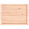 Blat stołu, 80x60x(2-6) cm, surowe lite drewno dębowe