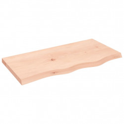 Blat stołu, 80x40x(2-4) cm, surowe lite drewno dębowe