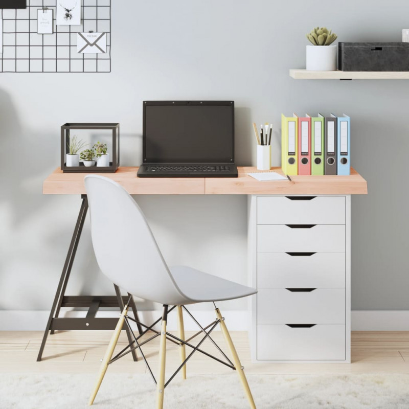 Blat stołu, 120x40x(2-6) cm, surowe lite drewno dębowe