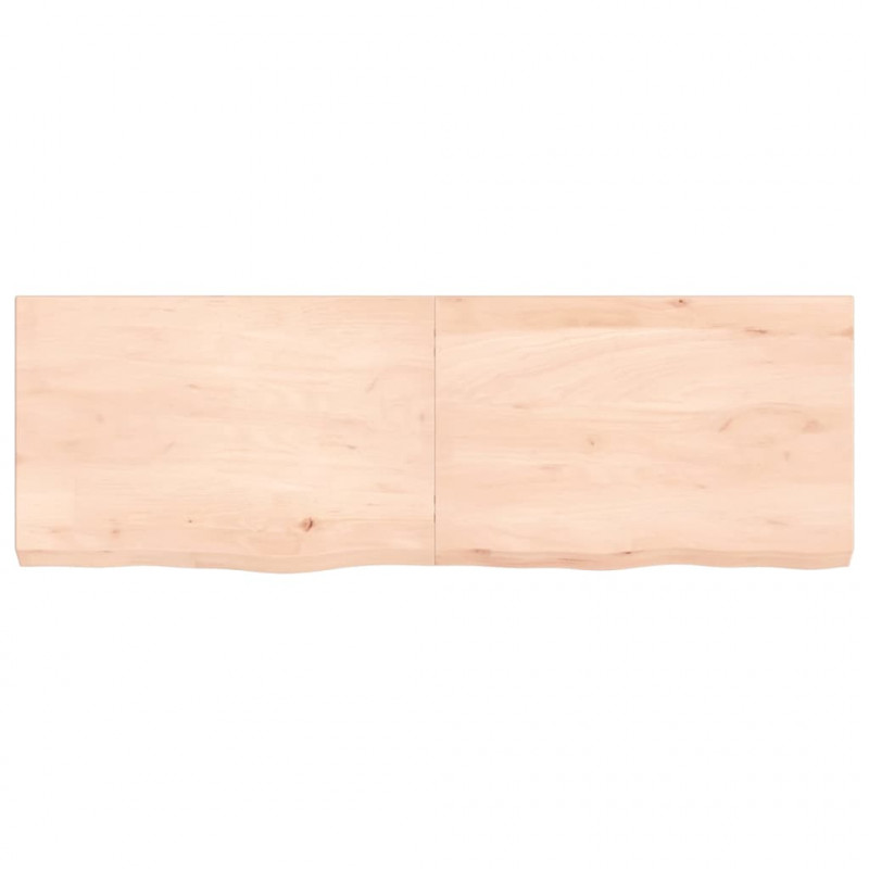 Blat stołu, 120x40x(2-6) cm, surowe lite drewno dębowe