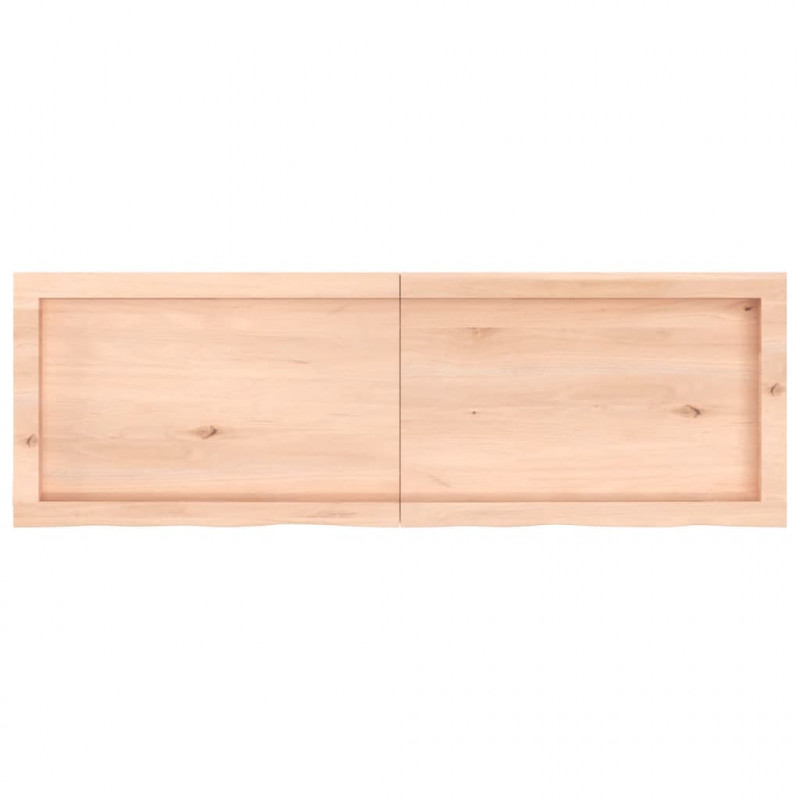 Blat stołu, 120x40x(2-6) cm, surowe lite drewno dębowe