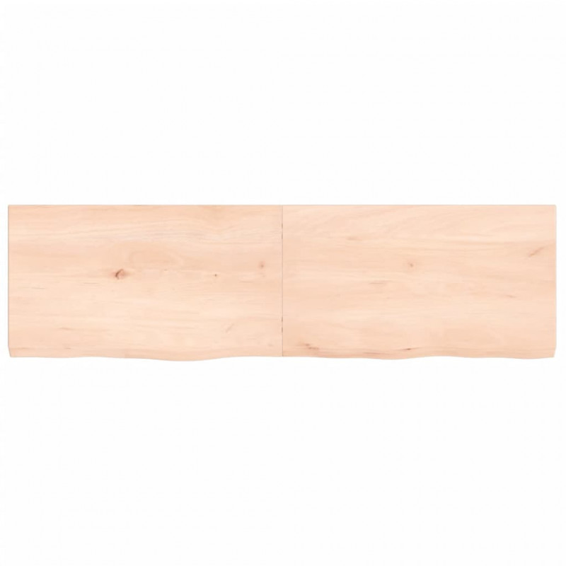 Blat stołu, 140x40x(2-4) cm, surowe lite drewno dębowe