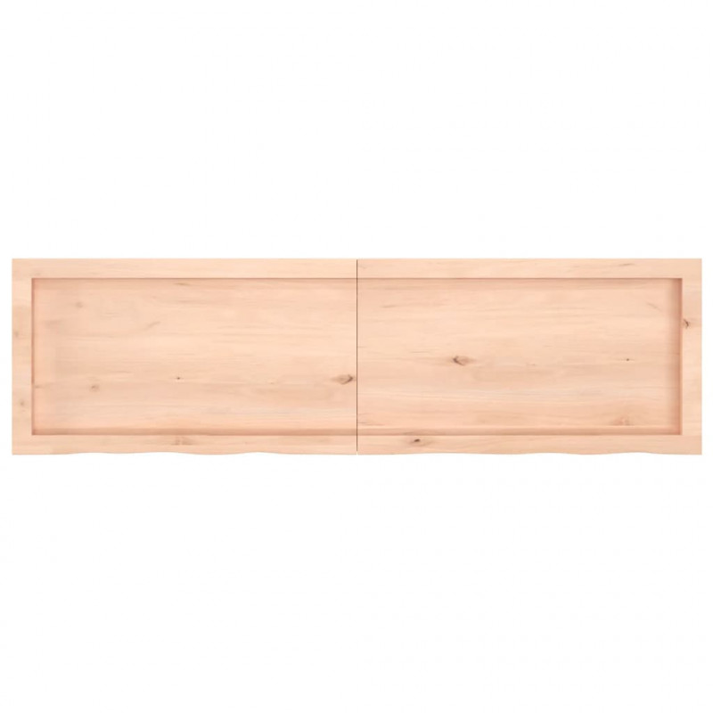 Blat stołu, 140x40x(2-4) cm, surowe lite drewno dębowe