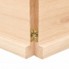 Blat stołu, 140x40x(2-4) cm, surowe lite drewno dębowe