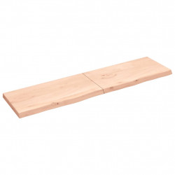 Blat stołu, 200x50x(2-6) cm, surowe lite drewno dębowe