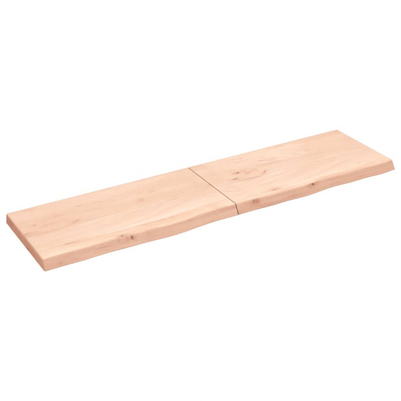 Blat stołu, 200x50x(2-6) cm, surowe lite drewno dębowe